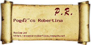 Pogács Robertina névjegykártya